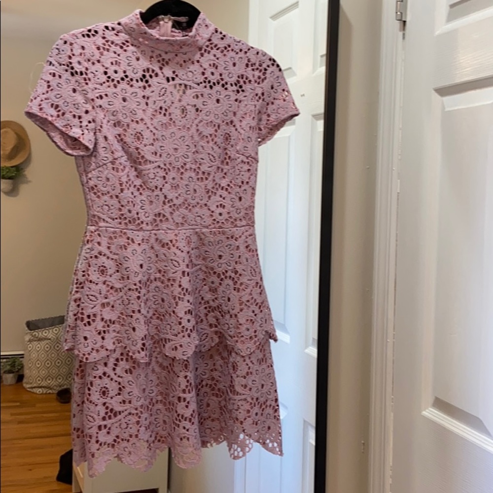 NWT Missguided Lace High Neck Dress
